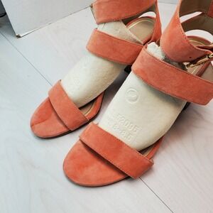 Vionic‎ Coral Suede Block Heel Strappy Sandals Women Size 10